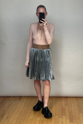 Pleated Midi Skirt