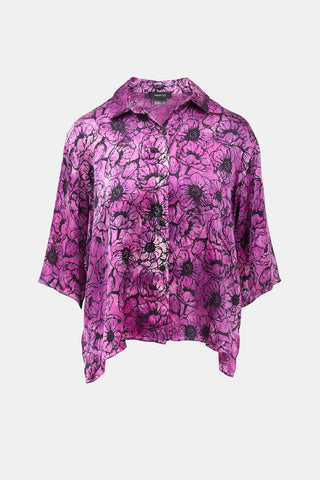 Avant Toi Silk Floral Shirt