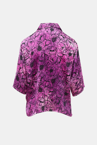 Avant Toi Silk Floral Shirt