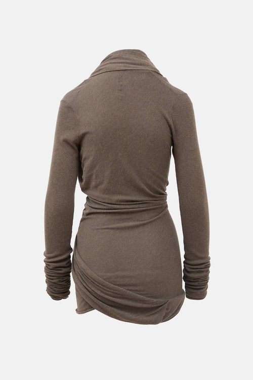 Rick Owens Draped Long Sleeve Top