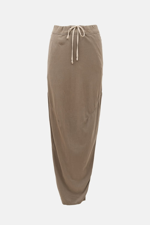 Rick Owens DRKSHDW Drawstring Maxi Skirt