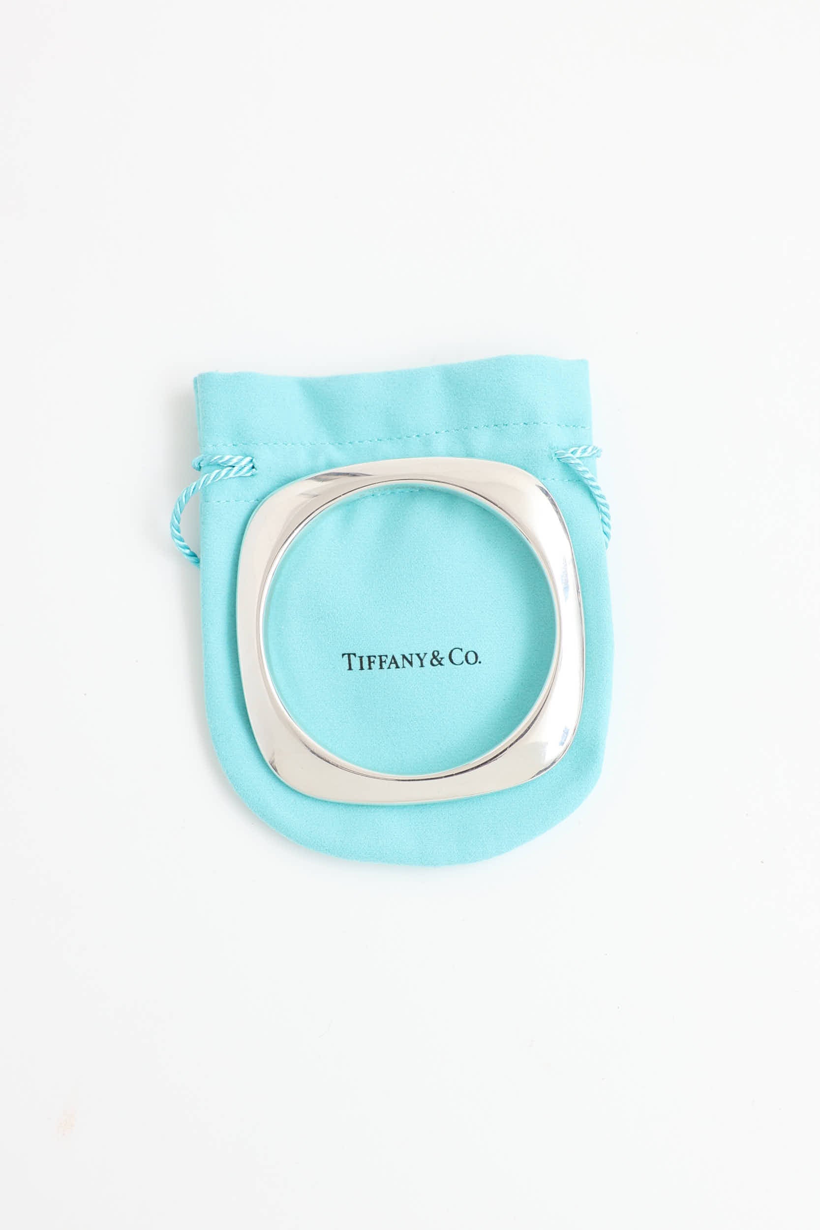 Tiffany & Co. Sterling Silver Square Cushion Bangle