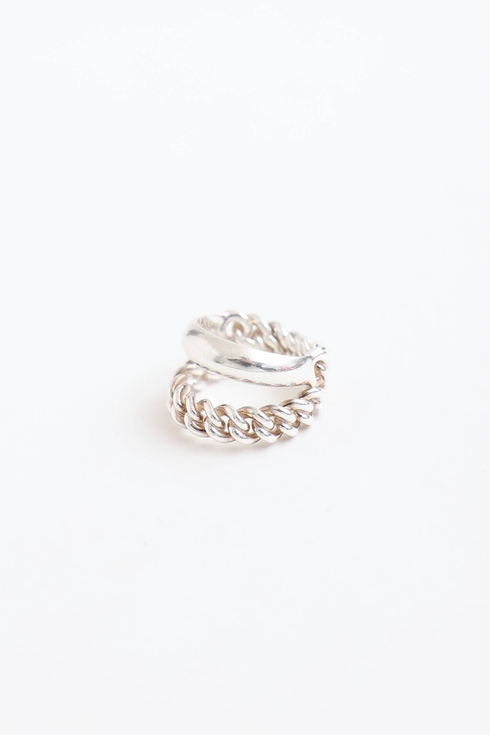 Hermès Sterling Silver Boucle Sellier Inflexible Ring