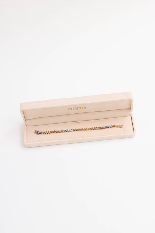 Fine Jewelry 10K Yellow Gold Diamond Tennis Bracelet