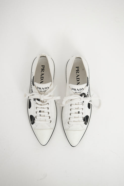 Prada White & Black Continuation Sneaker