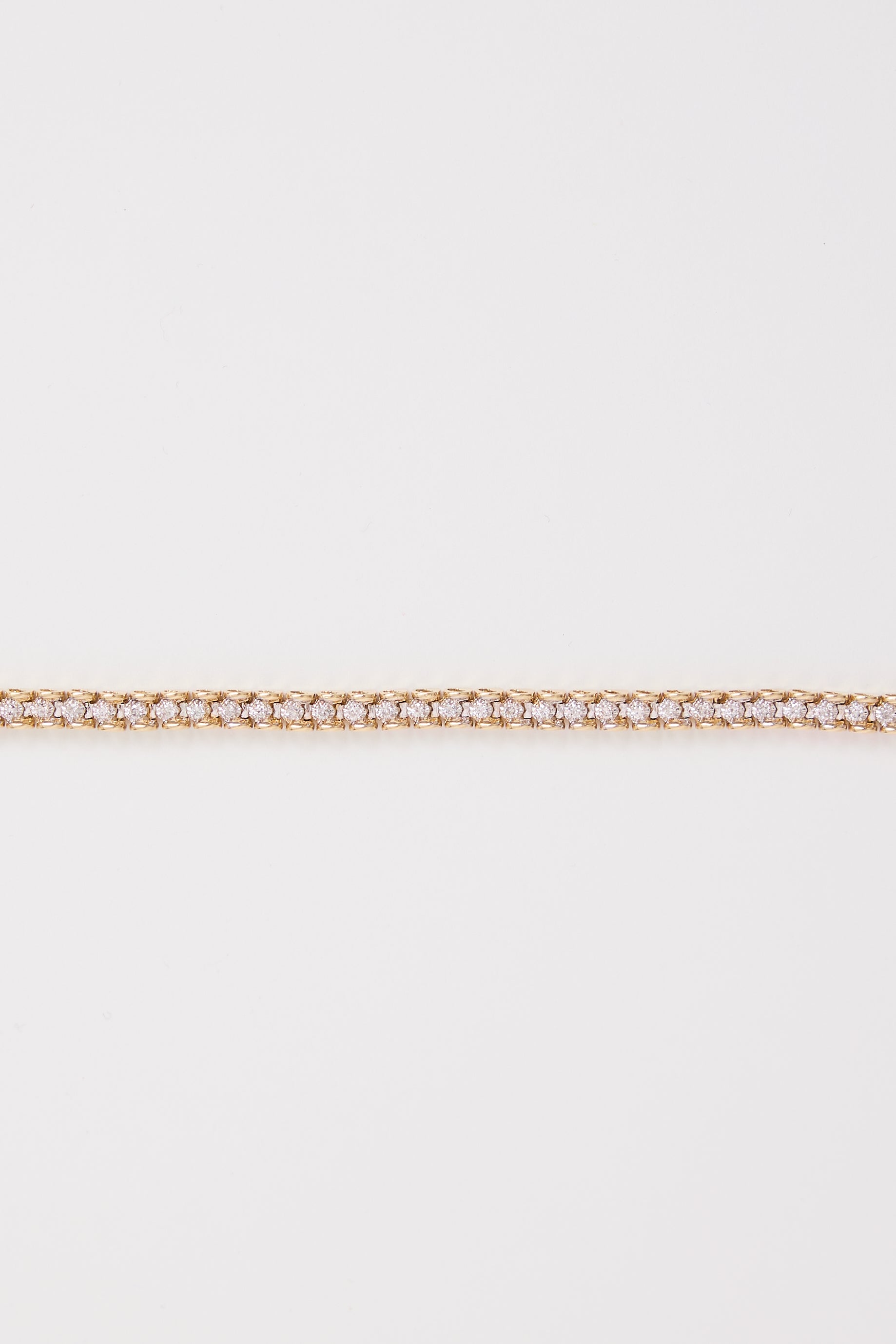 Fine Jewelry 14K Yellow Gold & Diamond Tennis Bracelet