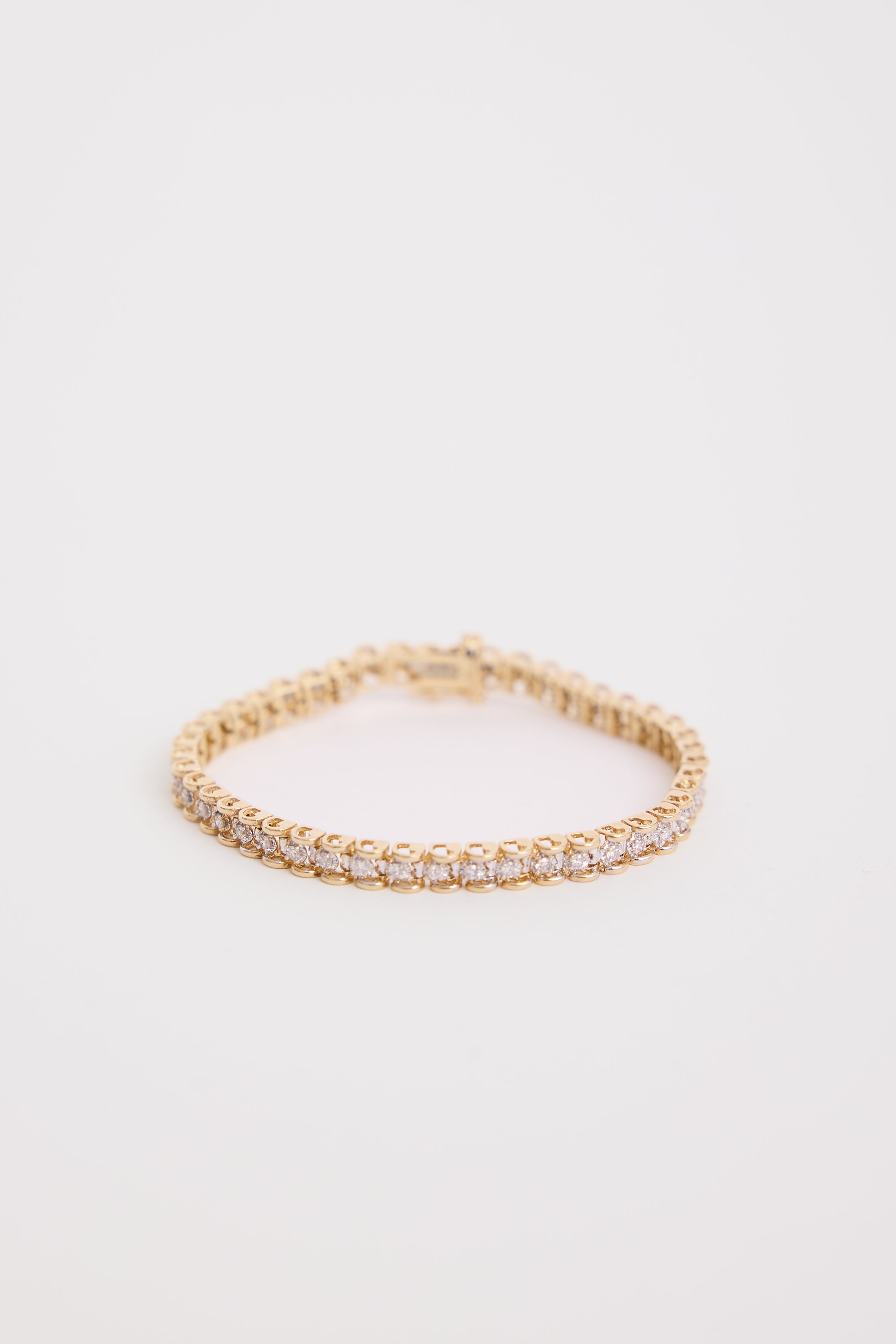 Fine Jewelry 14K Yellow Gold & Diamond Tennis Bracelet
