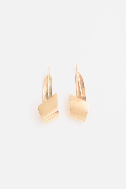 Fine Jewelry 14K Yellow Gold Shepherd Hook Drop Earrings