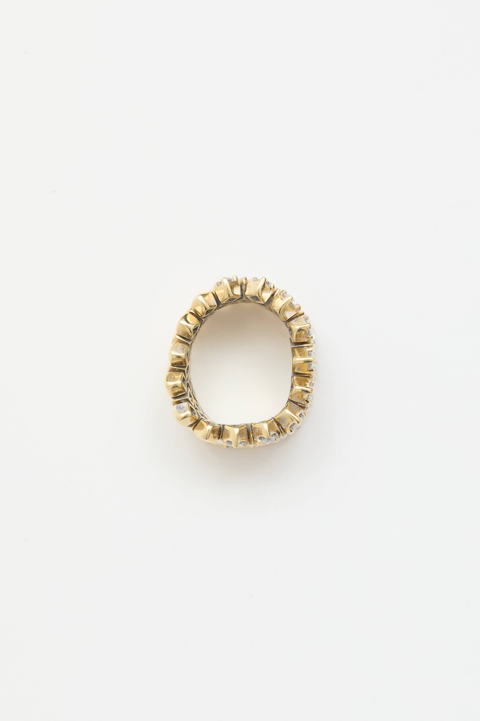 Fine Jewelry 18K Yellow Gold and Diamond Flexible Ring