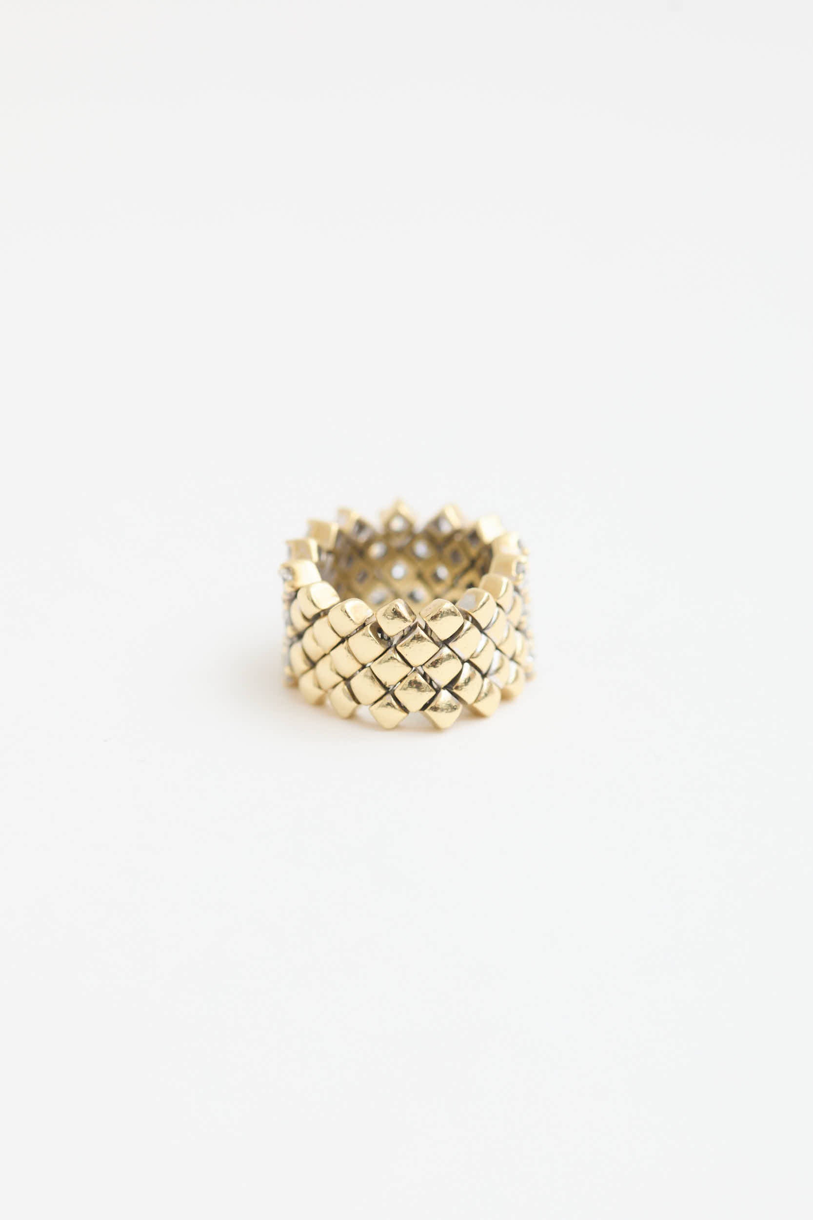 Fine Jewelry 18K Yellow Gold and Diamond Flexible Ring