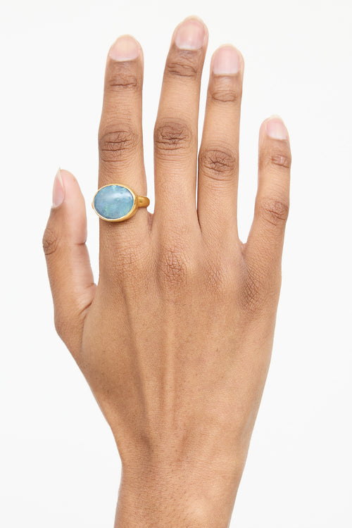 Fine Jewelry22K Yellow Gold Opal Oval Ring