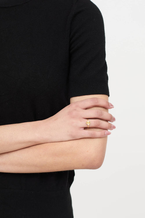 Fine Jewelry 22K Yellow Gold Quartrefoil Ring
