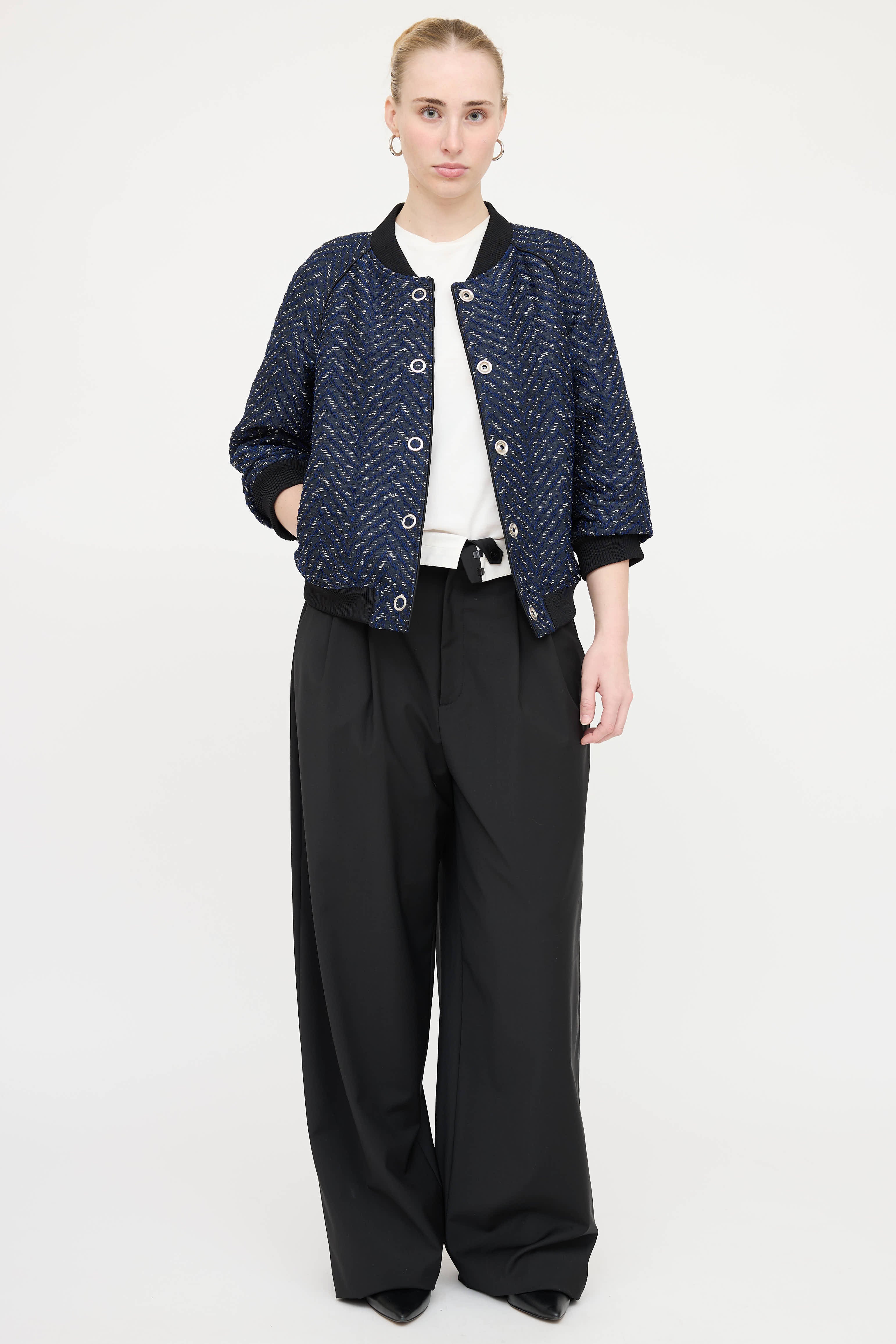 3.1 Phillip Lim Textured Bomber Jacket