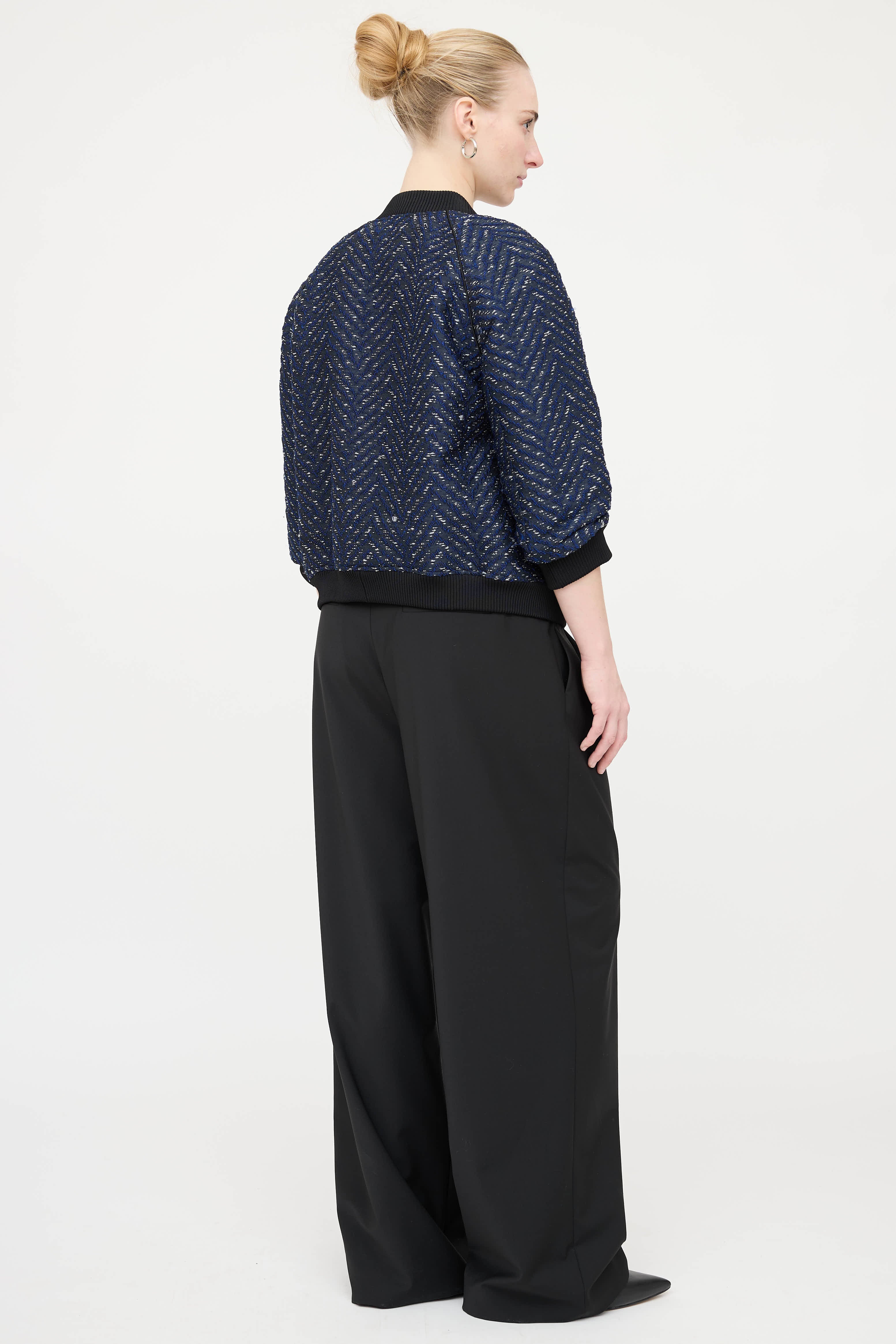 3.1 Phillip Lim Textured Bomber Jacket