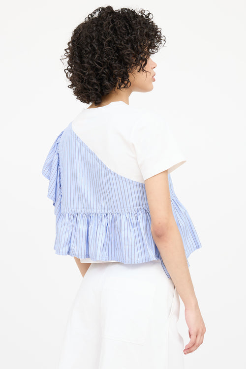3.1 Phillip Lim Striped Peplum T-Shirt