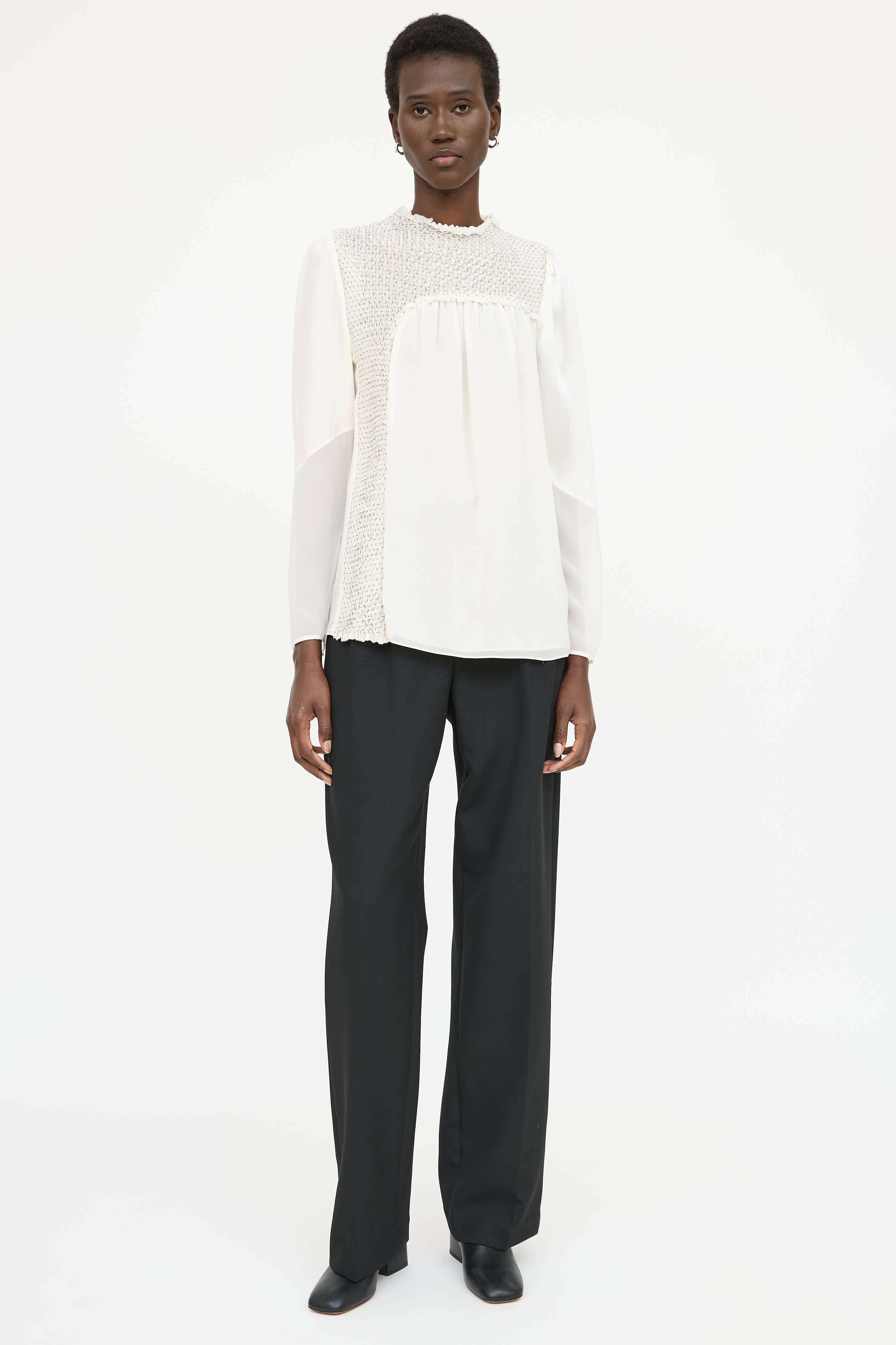 3.1 Phillip Lim Silk Ruched Blouse