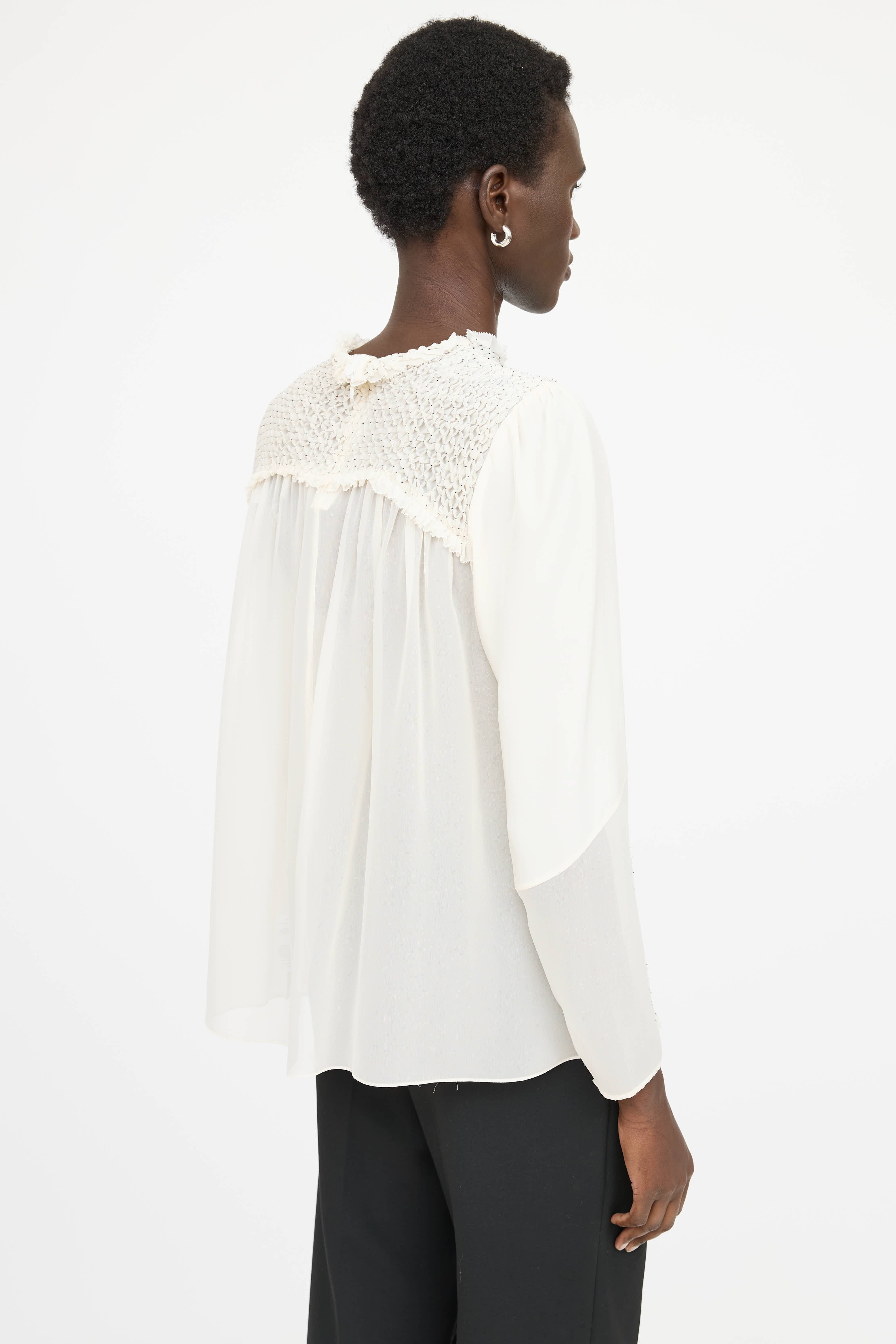 3.1 Phillip Lim Silk Ruched Blouse