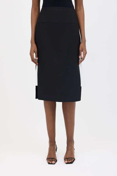 440ME Wool & Silk Side Split Skirt