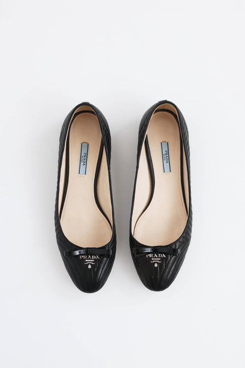 Quilted Bow Ballet Flat