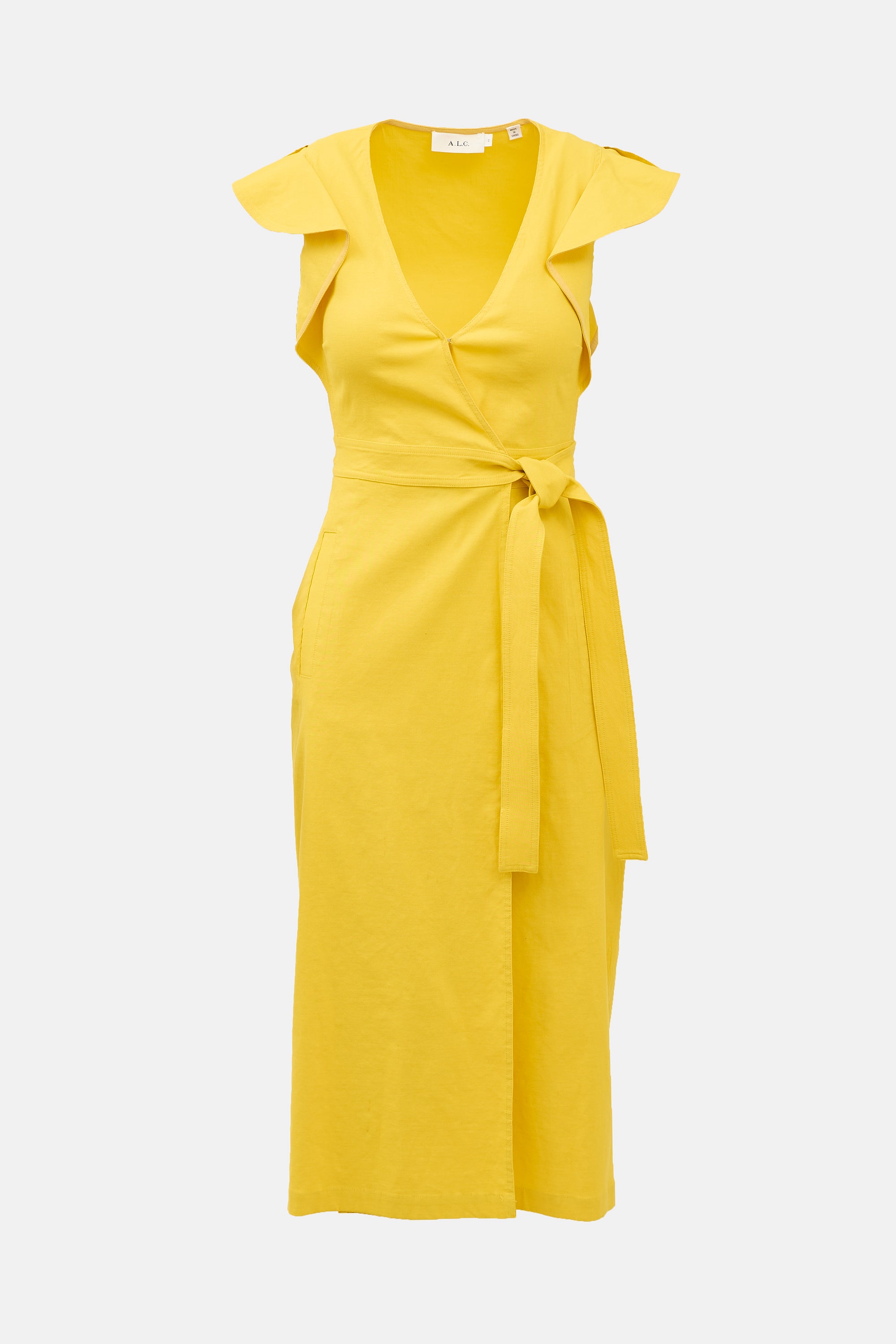A.L.C. Linen Walker Ruffle Dress