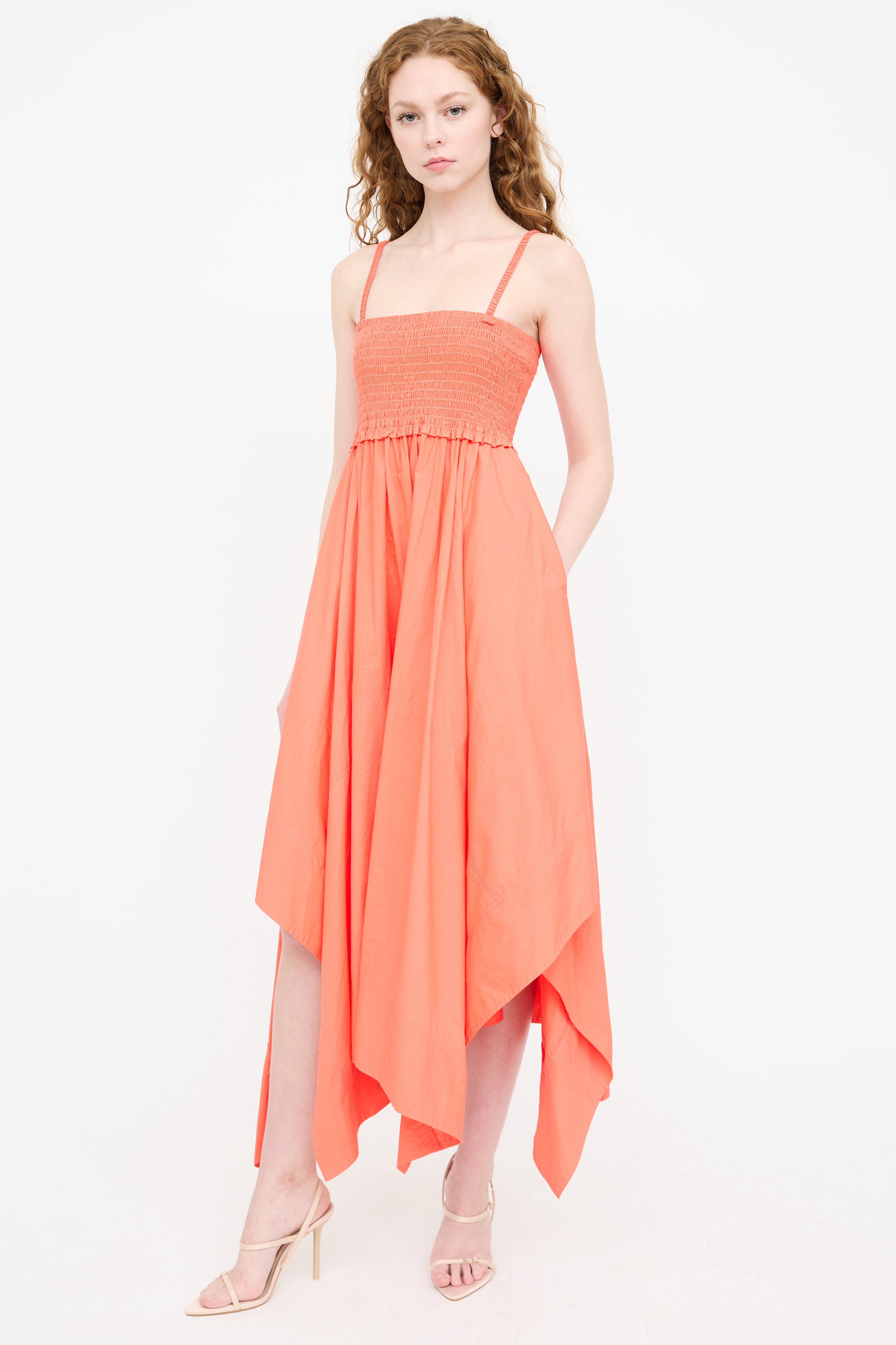A.L.C. Cut Out Smocked Dress