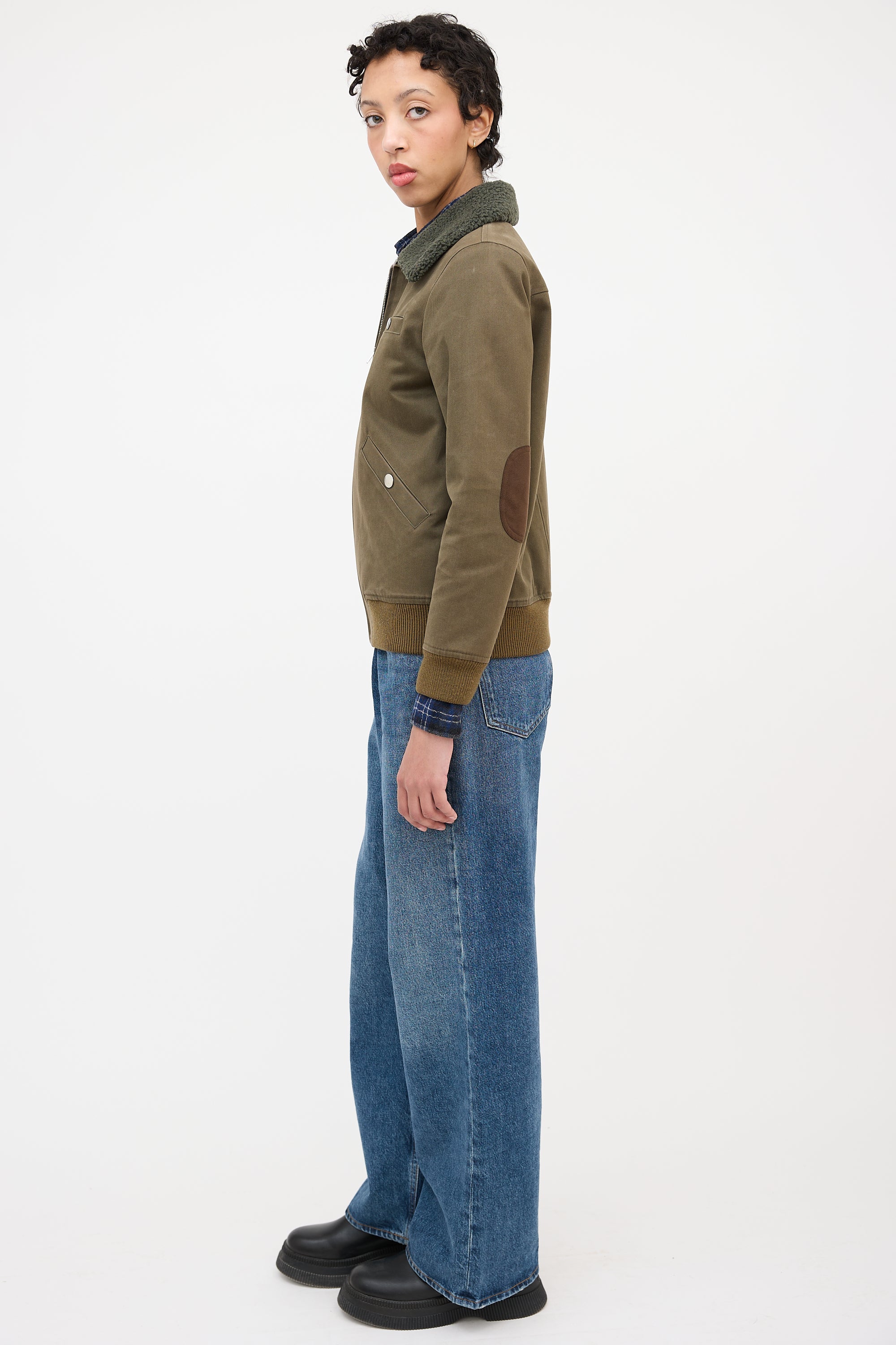 A.P.C. Sherpa Collar Zip Jacket