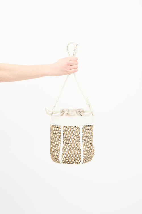 A.P.C. Woven Leather Garance Bucket Bag
