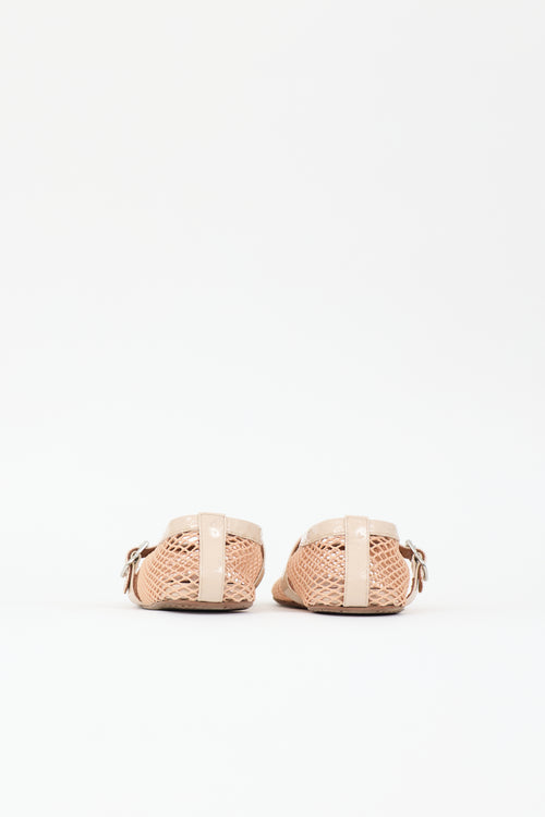 Alaïa Fishnet Mesh Flat