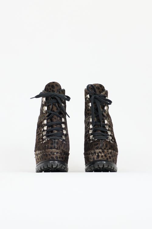 Alaïa Printed Hair Platform Boot