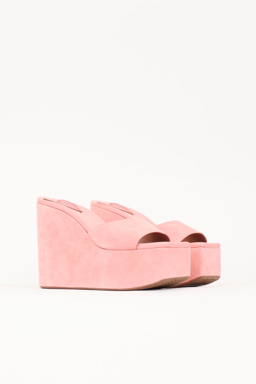Alaïa Suede Platform Sandal