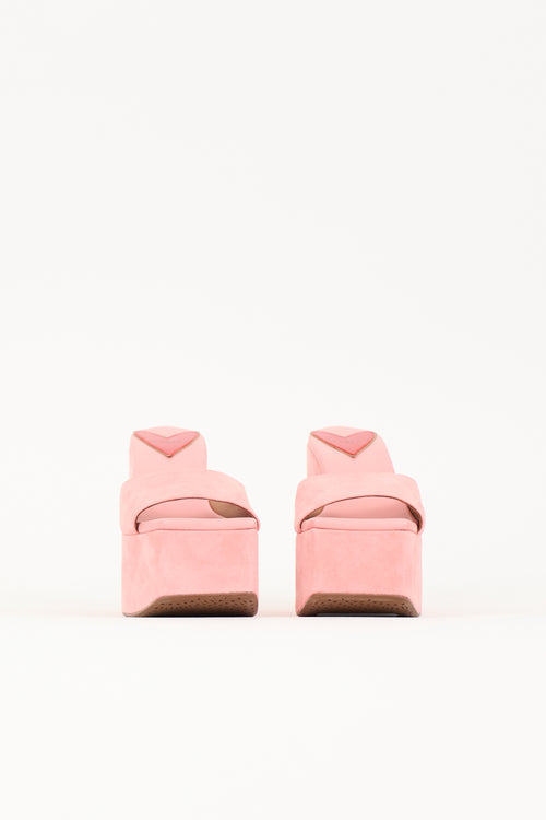 Alaïa Suede Platform Sandal