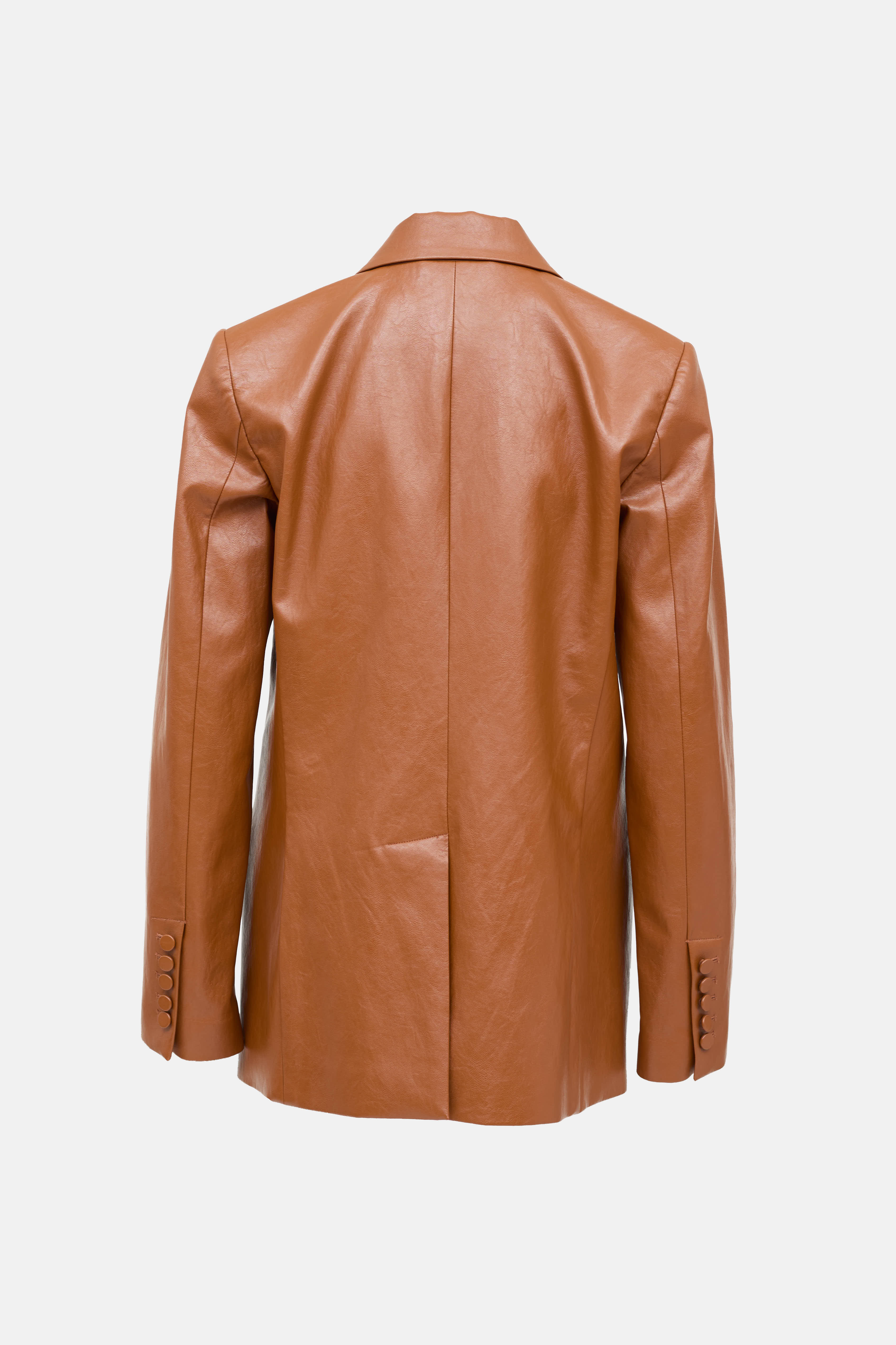 Faux Leather Blazer