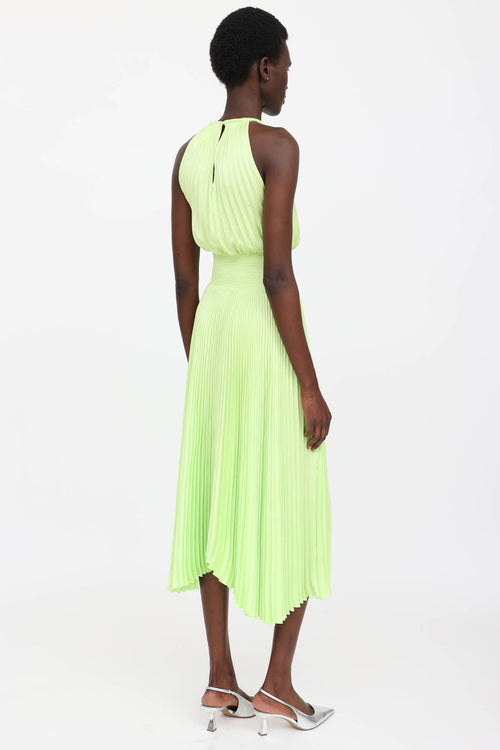 Pleated Halter Dress