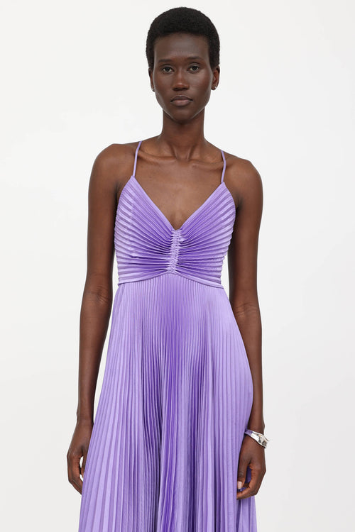 Pleated Sleeveless Dress
