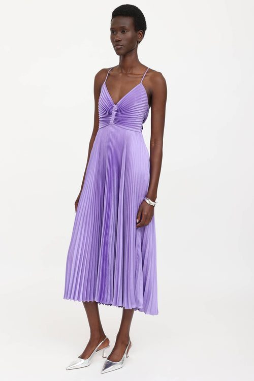 Pleated Sleeveless Dress