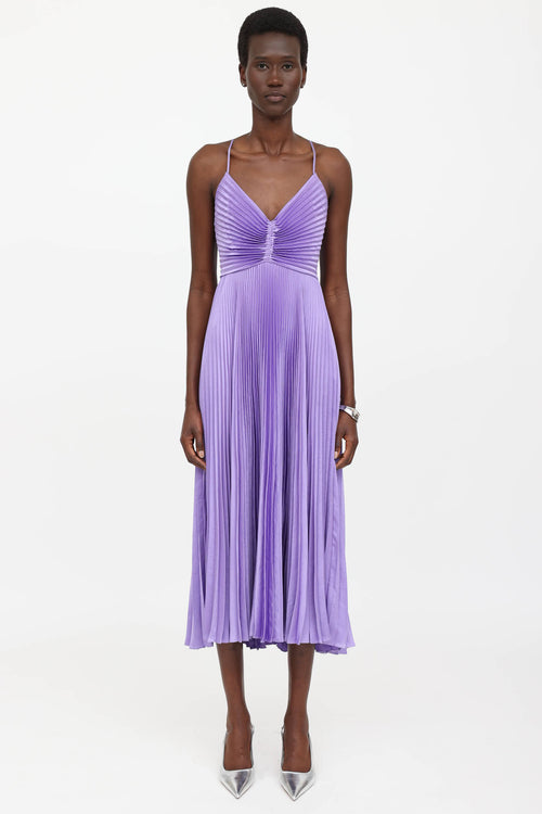 Pleated Sleeveless Dress