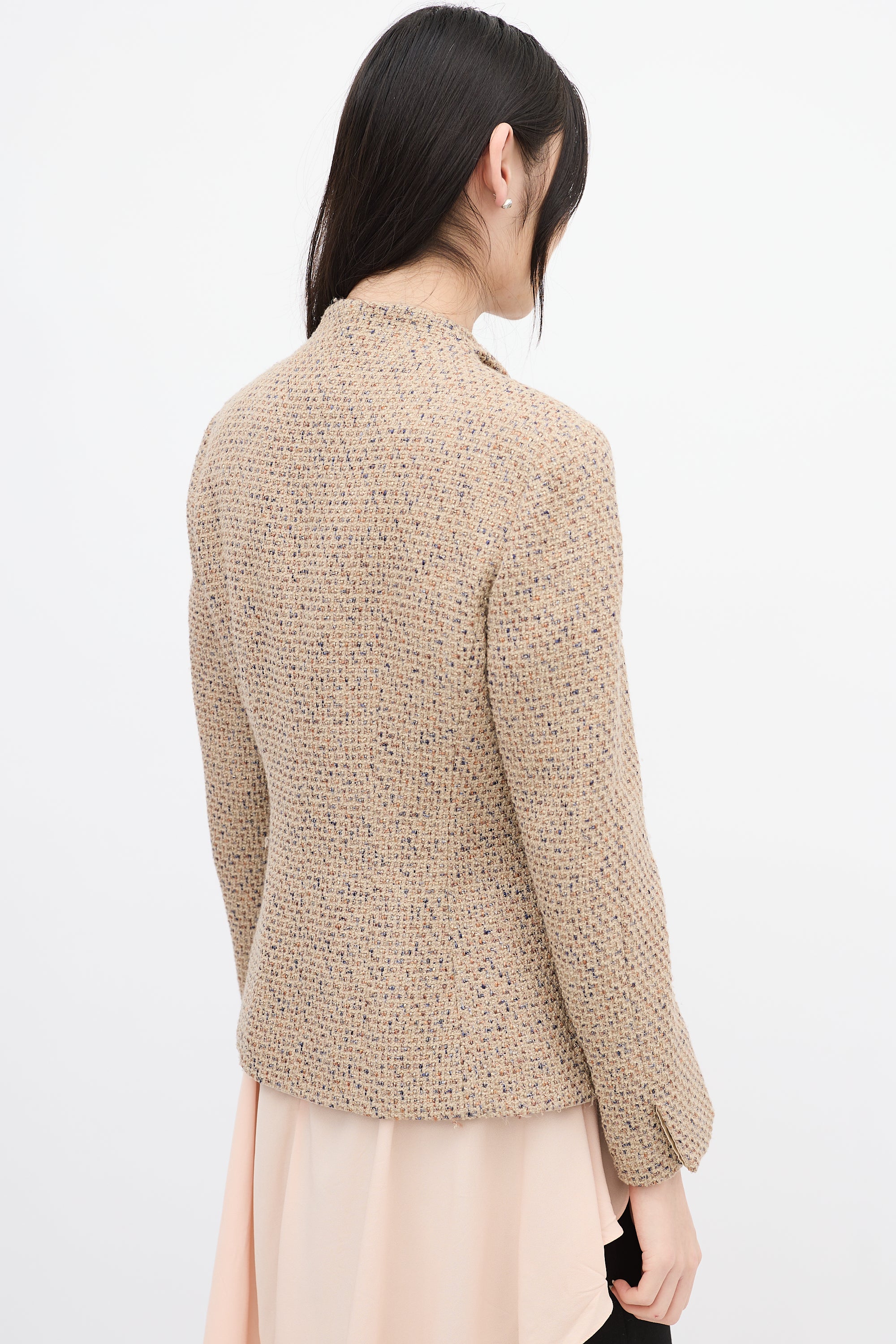 Alexander McQueen Beige & Multi Wool Tweed Jacket