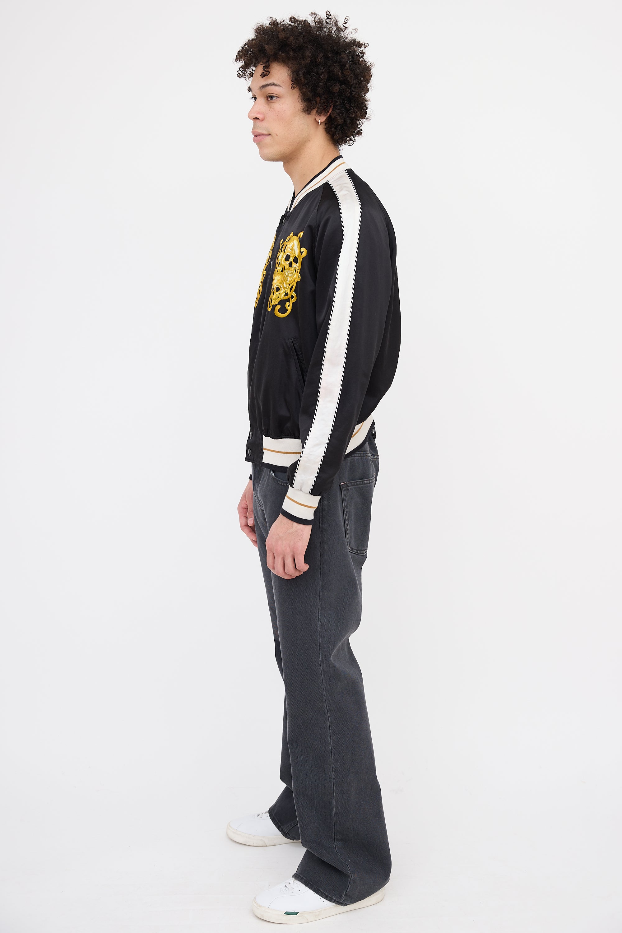 Alexander McQueen Silk Skull Bomber Jacket