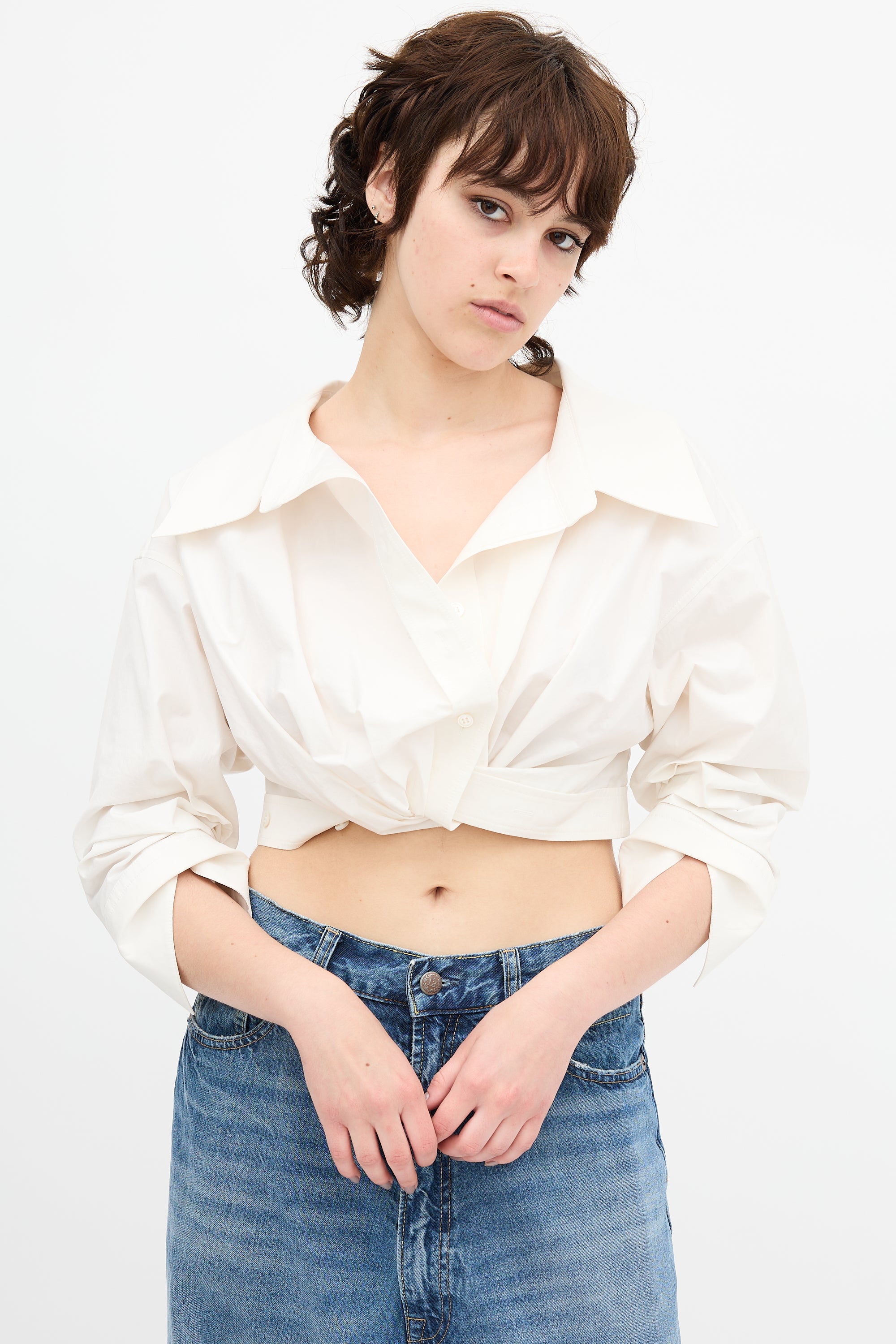 Alexander Wang Twisted Cropped Shirt