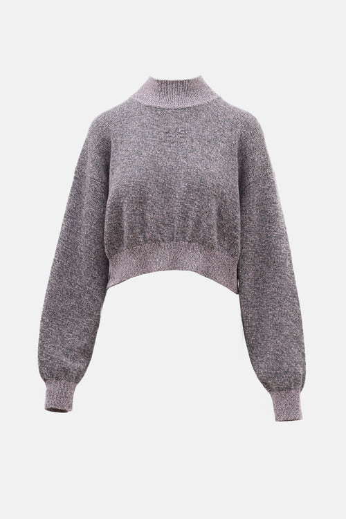 T by Alexander Wang Cropped Logo Sweater