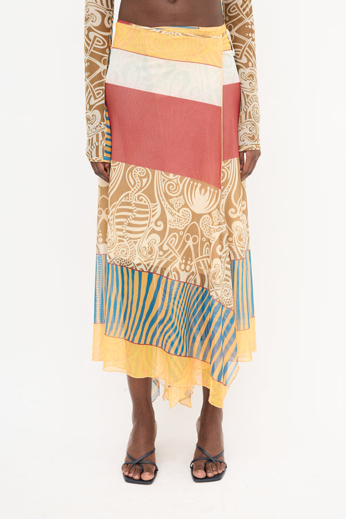 Alexis Brown & Multi Mesh Printed Slort