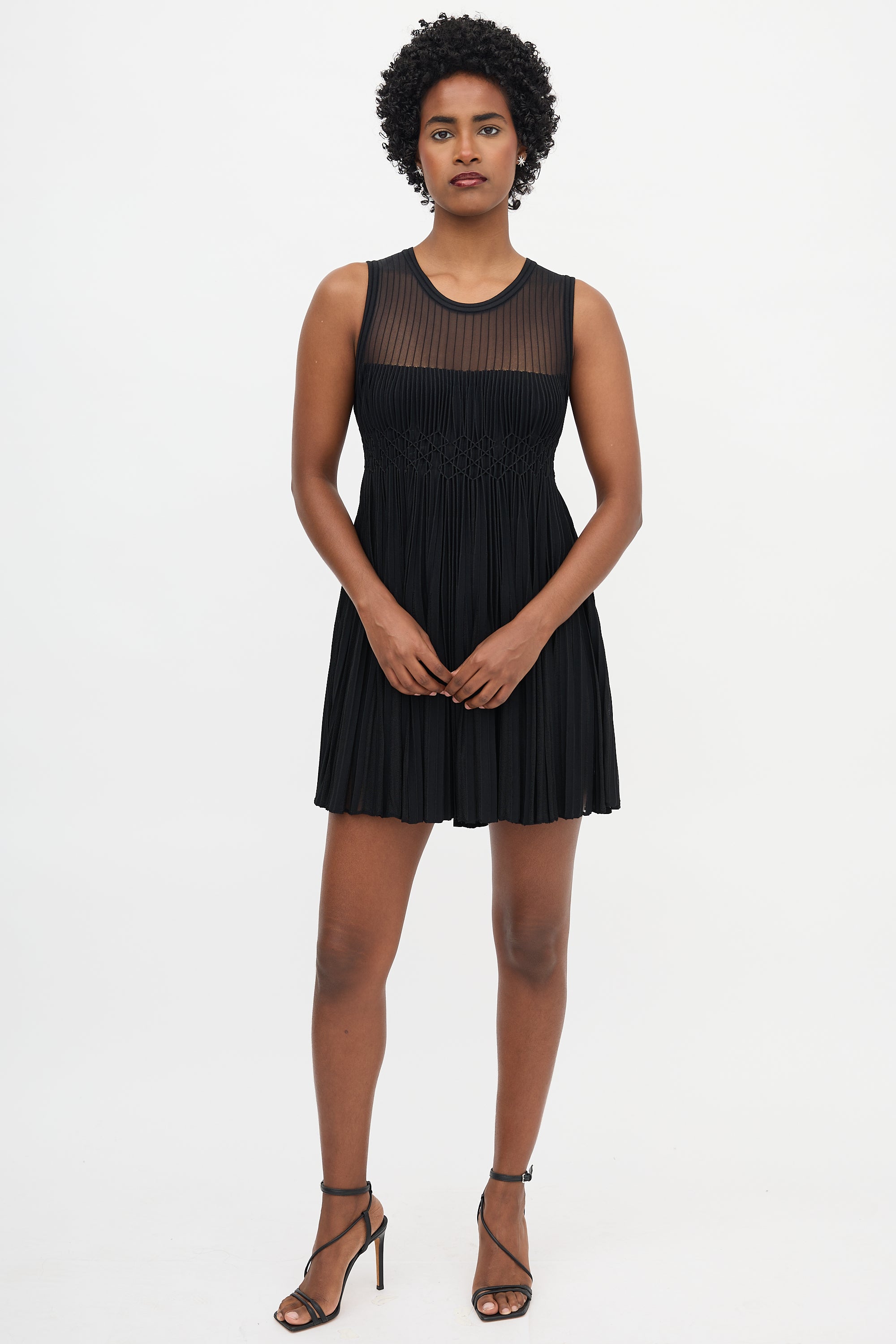 Alaïa Pleated Mini Dress
