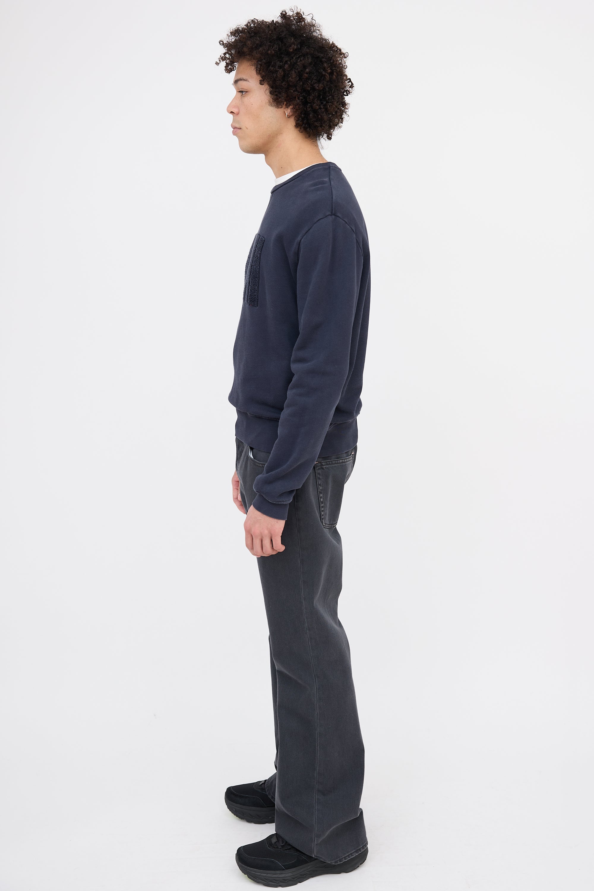 AMI Paris Terry Logo Crewneck Sweatshirt