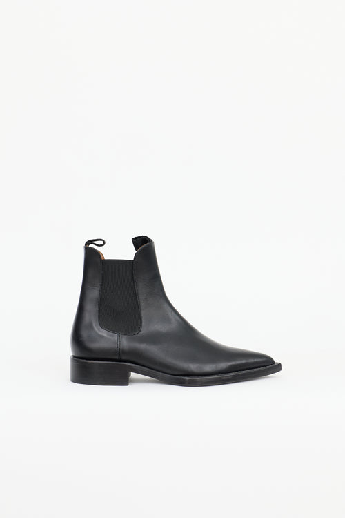 AMI Paris Leather Lauro Ankle Boot