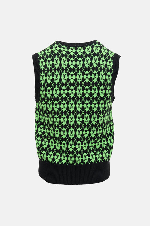 AMI Paris Wool Patterned Sweater Vest