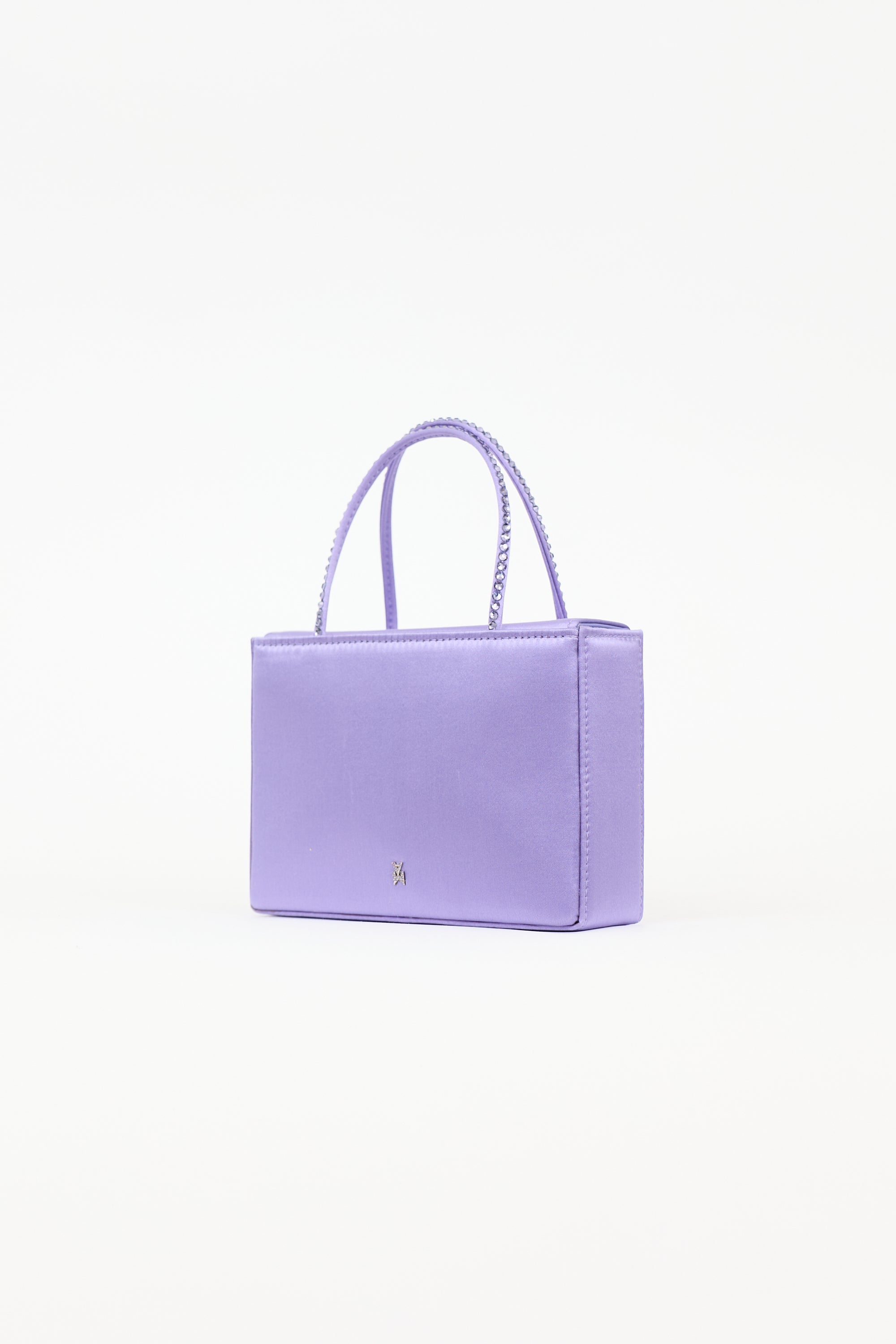 Amina Muaddi Satin Gilda Clutch