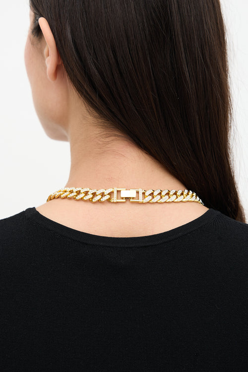 APM Monaco Pavé Chunky Chain Necklace