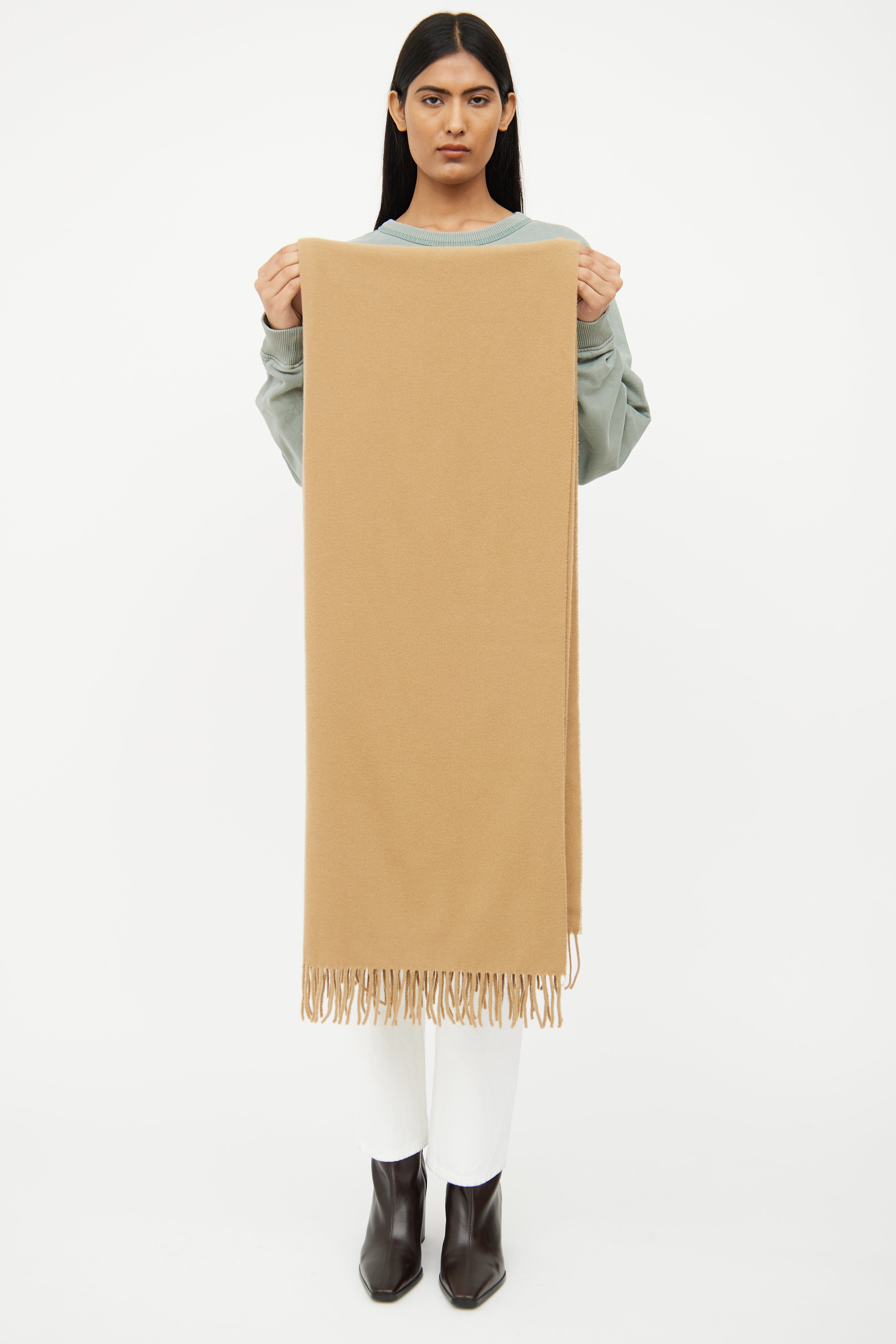 Acne Studios Camel Wool Fringe