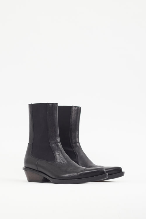 Acne Studios Black & Brown Leather Chelsea Boot