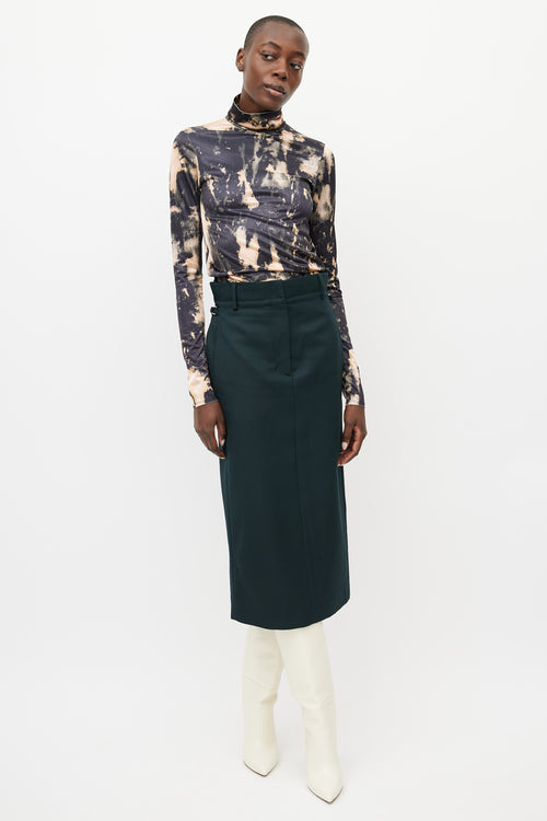 Acne Studios Black & Orange Tie Dye Top